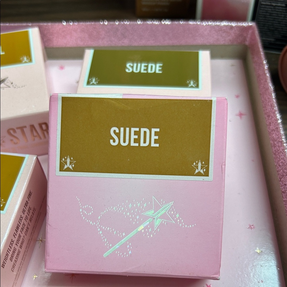 Jeffree Star Suede Makeup Box - Pink and Gold
